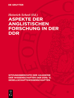 cover image of Aspekte der anglistischen Forschung in der DDR